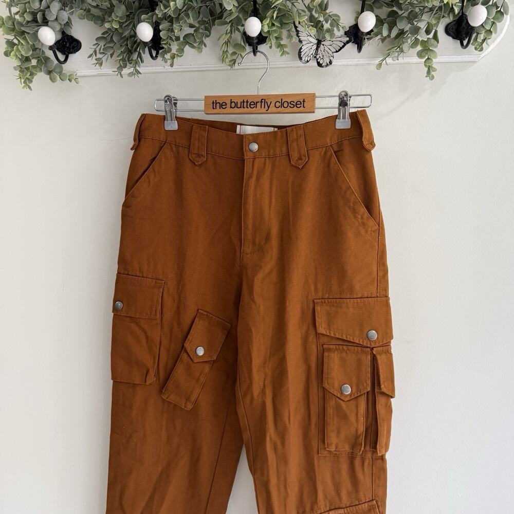 urban outfitters BDG Rust Brown Cargo Pants Size 28 U5244 - Picture 2 of 4